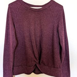 Socialite Cozy Purple Tie-detail Sweater